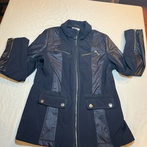 DKNY Navy wind jacket fleece lined